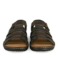 Sandales MARRON Homme CUIR Motif Uni Scratch