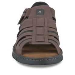 Sandales MARRON Homme CUIR Motif Uni Scratch