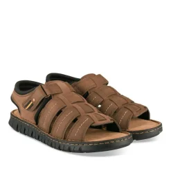 Sandales MARRON Homme CUIR Motif Uni Scratch