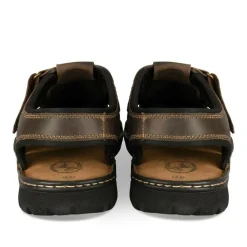 Sandales MARRON Homme CUIR Motif Uni Scratch