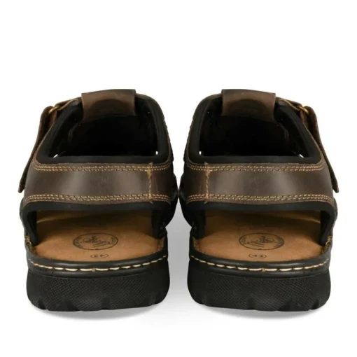 Sandales MARRON Homme CUIR Motif Uni Scratch