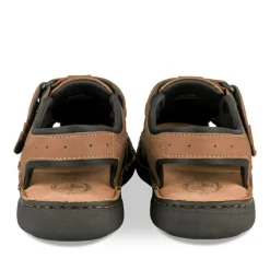 Sandales MARRON Homme CUIR Motif Uni Scratch