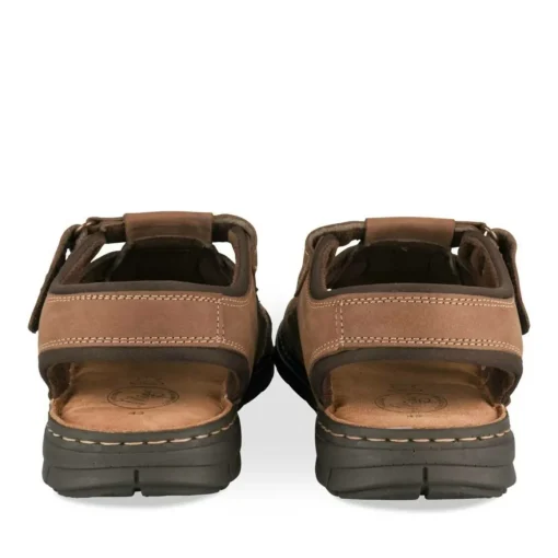 Sandales MARRON Homme CUIR Motif Uni Scratch