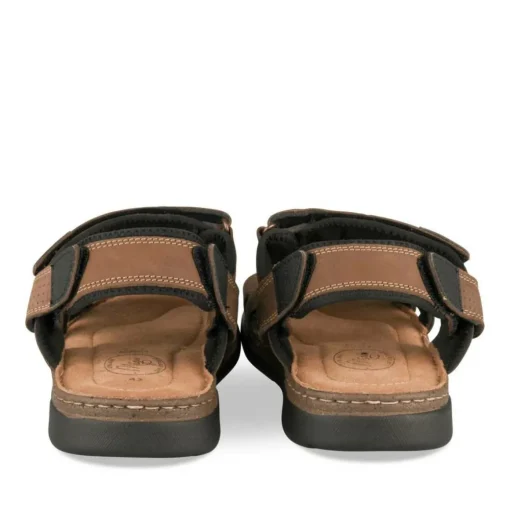 Sandales MARRON Homme CUIR Motif Uni Scratch