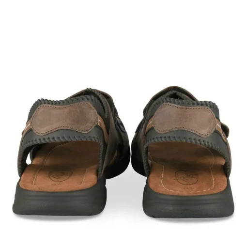 Sandales MARRON Homme CUIR Motif Uni Scratch