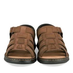 Sandales MARRON Homme CUIR Motif Uni Scratch