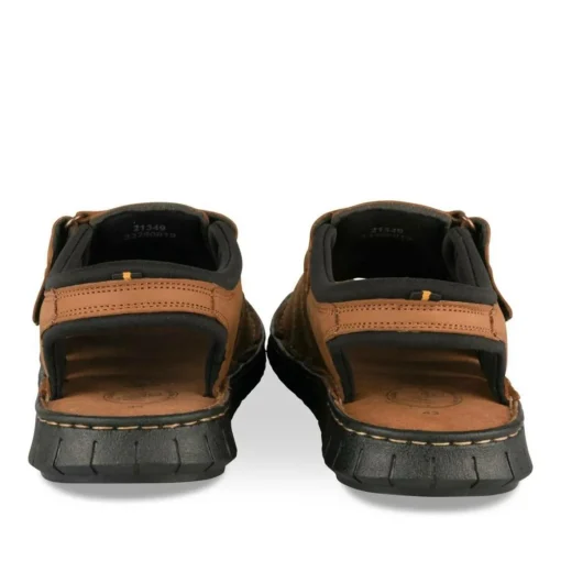 Sandales MARRON Homme CUIR Motif Uni Scratch