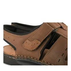 Sandales MARRON Homme CUIR Motif Uni Scratch