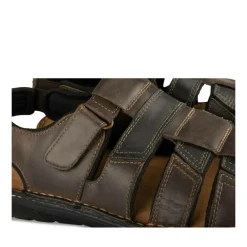 Sandales MARRON Homme CUIR Motif Uni Scratch