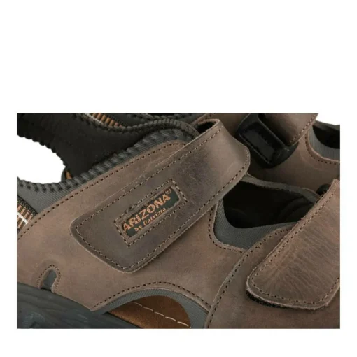 Sandales MARRON Homme CUIR Motif Uni Scratch