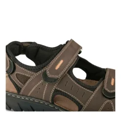 Sandales MARRON Homme CUIR Motif Uni Scratch