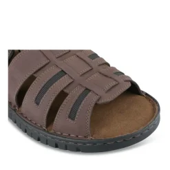 Sandales MARRON Homme CUIR Motif Uni Scratch
