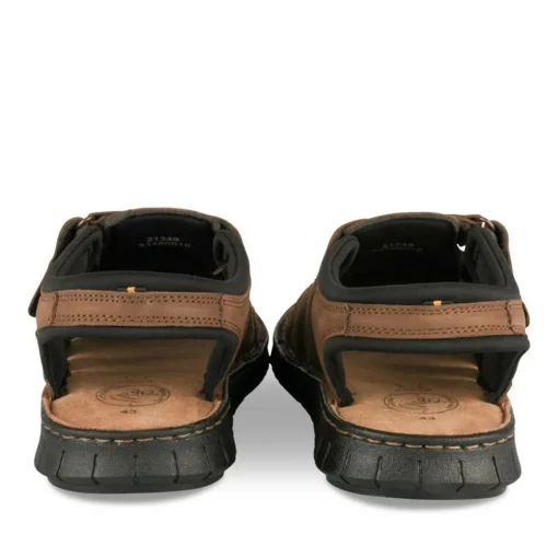 Sandales MARRON Homme CUIR Motif Uni Scratch
