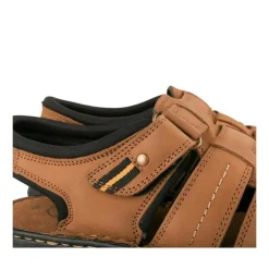 Sandales MARRON Homme CUIR Motif Uni Scratch