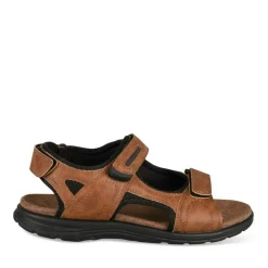 Sandales MARRON Homme Motif Uni Scratch