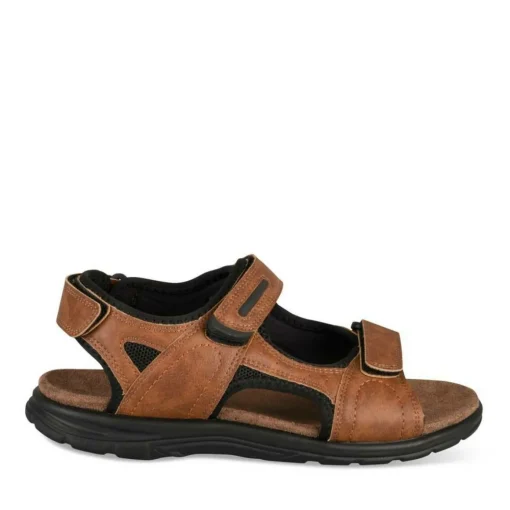 Sandales MARRON Homme Motif Uni Scratch