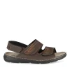 Sandales MARRON Homme Motif Uni A Enfiler