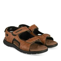 Sandales MARRON Homme Motif Uni Scratch