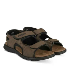 Sandales MARRON Homme Motif Uni Scratch