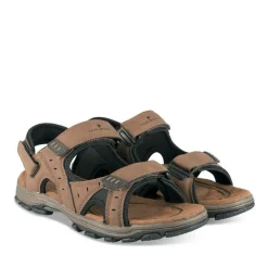Sandales MARRON Homme Motif Uni Scratch