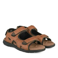 Sandales MARRON Homme Motif Uni Scratch
