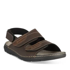 Sandales MARRON Homme Motif Uni A Enfiler