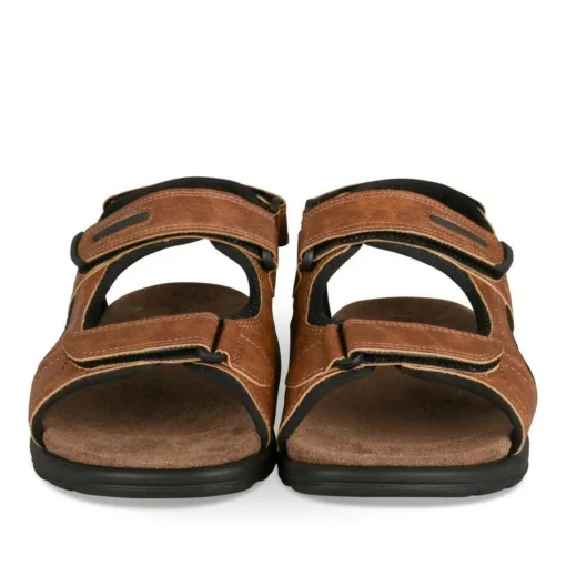 Sandales MARRON Homme Motif Uni Scratch