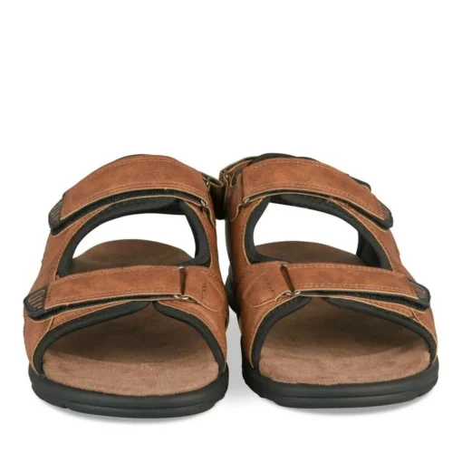 Sandales MARRON Homme Motif Uni Scratch