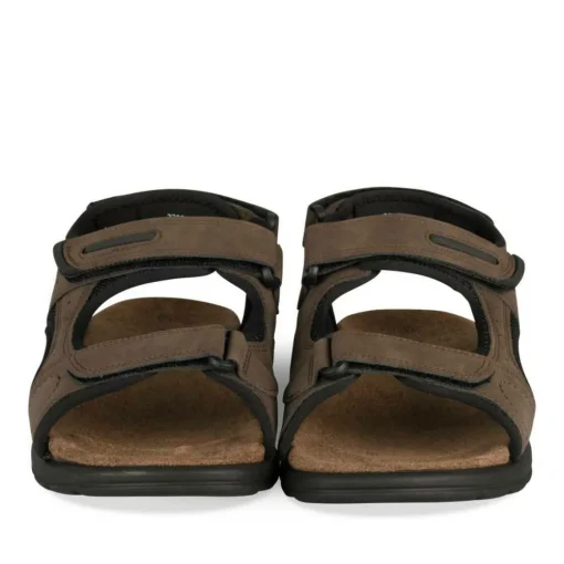 Sandales MARRON Homme Motif Uni Scratch