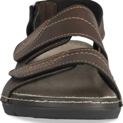 Sandales MARRON Homme Motif Uni A Enfiler