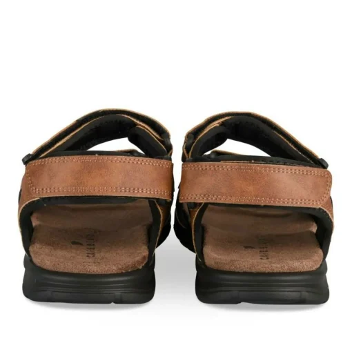 Sandales MARRON Homme Motif Uni Scratch