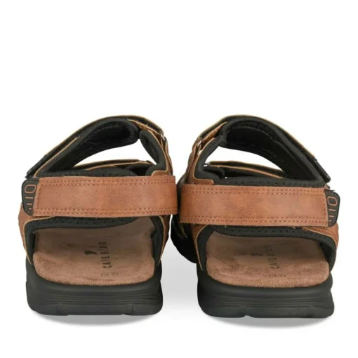 Sandales MARRON Homme Motif Uni Scratch