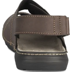 Sandales MARRON Homme Motif Uni A Enfiler