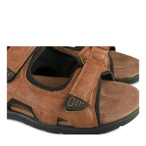 Sandales MARRON Homme Motif Uni Scratch
