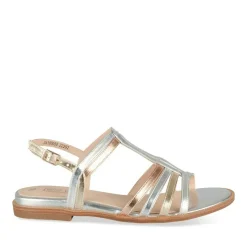 Sandales METALLISE Femme Motif Multicolore Boucle