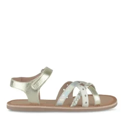 Sandales METALLISE Fille CUIR Motif Iridescent Scratch