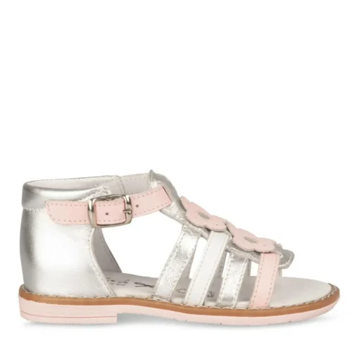 Sandales METALLISE Fille CUIR Boucle