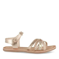 Sandales METALLISE Fille CUIR Motif Iridescent Boucle