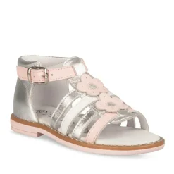 Sandales METALLISE Fille CUIR Boucle