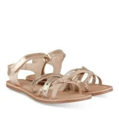 Sandales METALLISE Fille CUIR Motif Iridescent Boucle