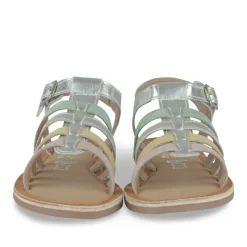Sandales METALLISE Fille CUIR Motif Iridescent Boucle