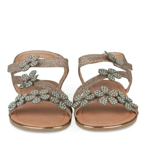 Sandales METALLISE Fille Motif Paillettes Scratch