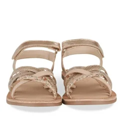 Sandales METALLISE Fille CUIR Motif Iridescent Boucle