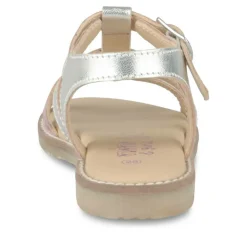 Sandales METALLISE Fille CUIR Motif Iridescent Boucle