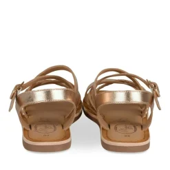 Sandales METALLISE Fille CUIR Motif Tressé Boucle