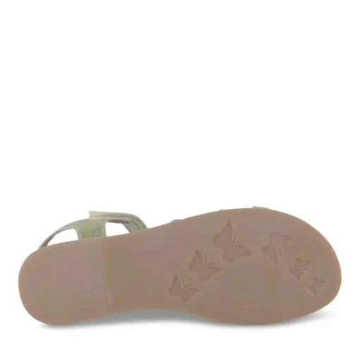 Sandales METALLISE Fille CUIR Motif Iridescent Scratch