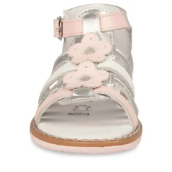 Sandales METALLISE Fille CUIR Boucle