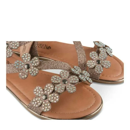 Sandales METALLISE Fille Motif Paillettes Scratch