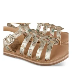 Sandales MULTICOLOR Fille CUIR Motif Animal Boucle