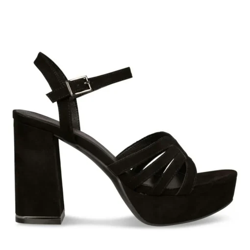 Sandales NOIR Femme Boucle
